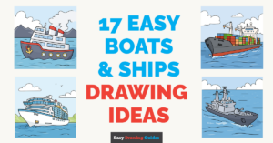 17 Easy Boats and Ships Drawing Tutorials for Kids Featured Image