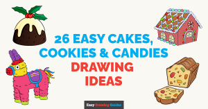 26 best cakes, cookies and candies Drawing Ideas for Kids Featured Image
