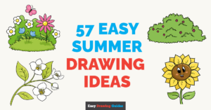 57 Easy Summer Drawing Tutorials for Kids Featured Image