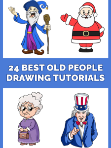 24 Best of Old People Drawing Tutorials Pinterest Image