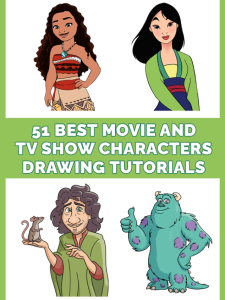 51 Best Movie and TV Show Characters Drawing Tutorials Pinterest Image