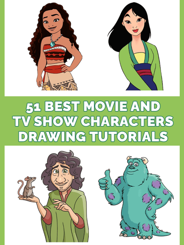 51 Best Movie and TV Show Characters Drawing Tutorials Pinterest Image