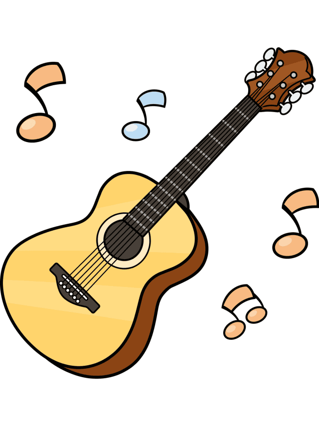 Acoustic Guitar drawing tutorial - web story - complete