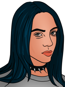 Billie Eilish drawing tutorial - web story - complete