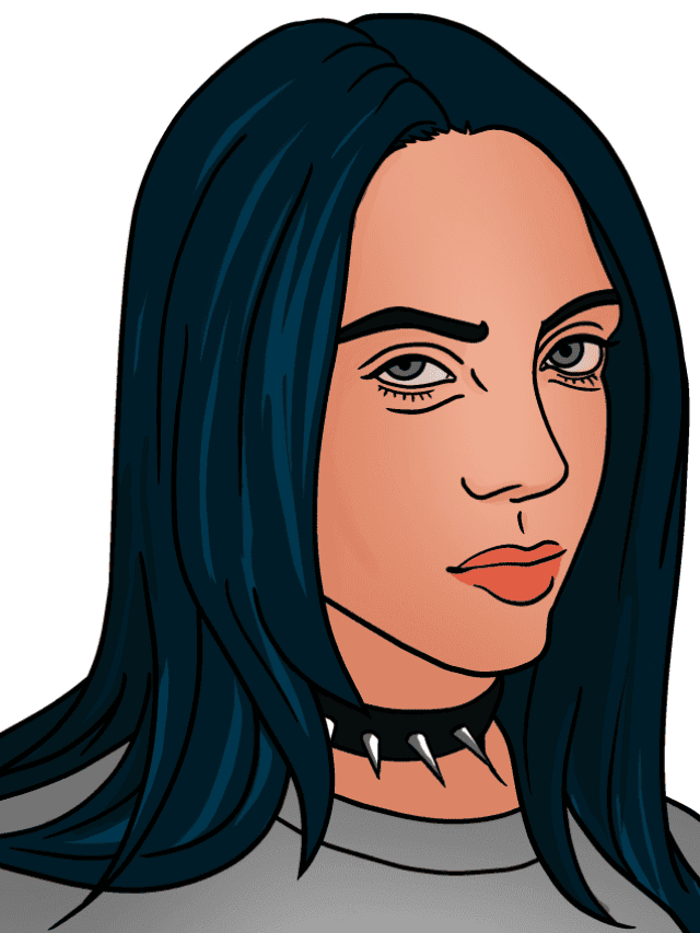 Billie Eilish drawing tutorial - web story - complete