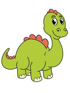 Cute Dinosaur drawing tutorial - web story - complete