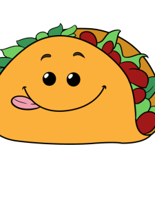 Funny Taco drawing tutorial - web story - complete