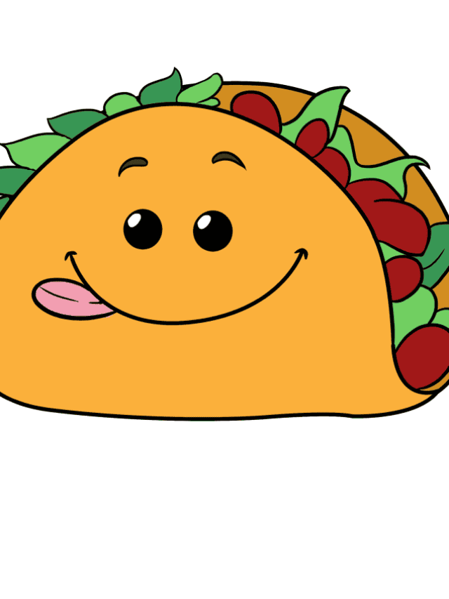 Funny Taco drawing tutorial - web story - complete