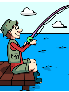 Man Fishing drawing tutorial - web story - complete