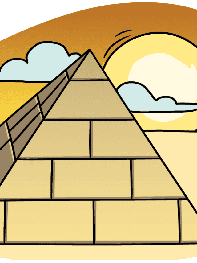 Pyramid drawing tutorial - web story - complete