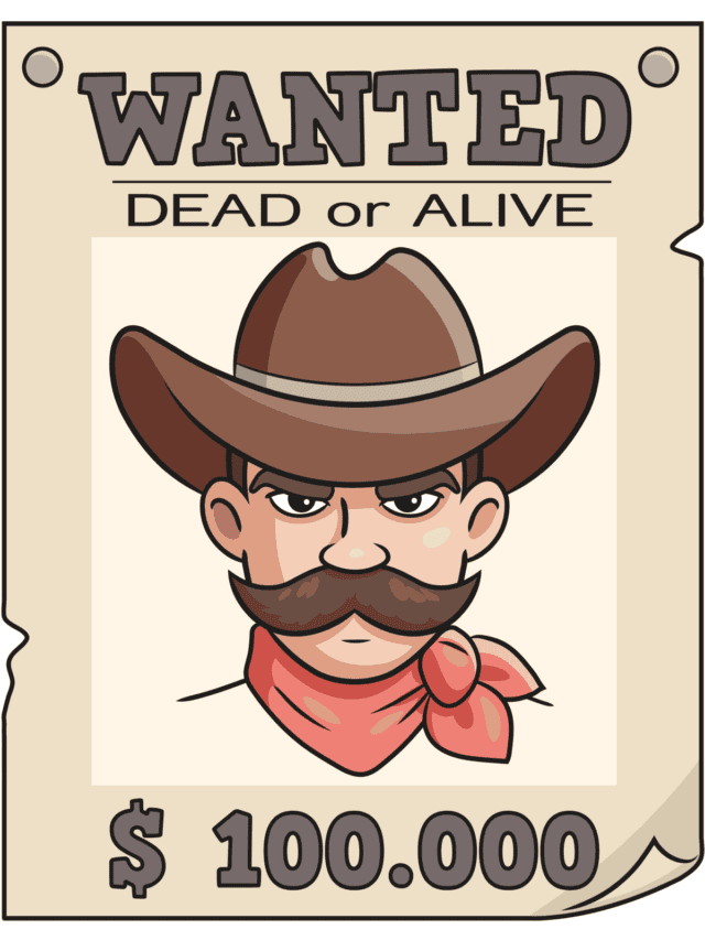 Wanted Poster drawing tutorial - web story - complete