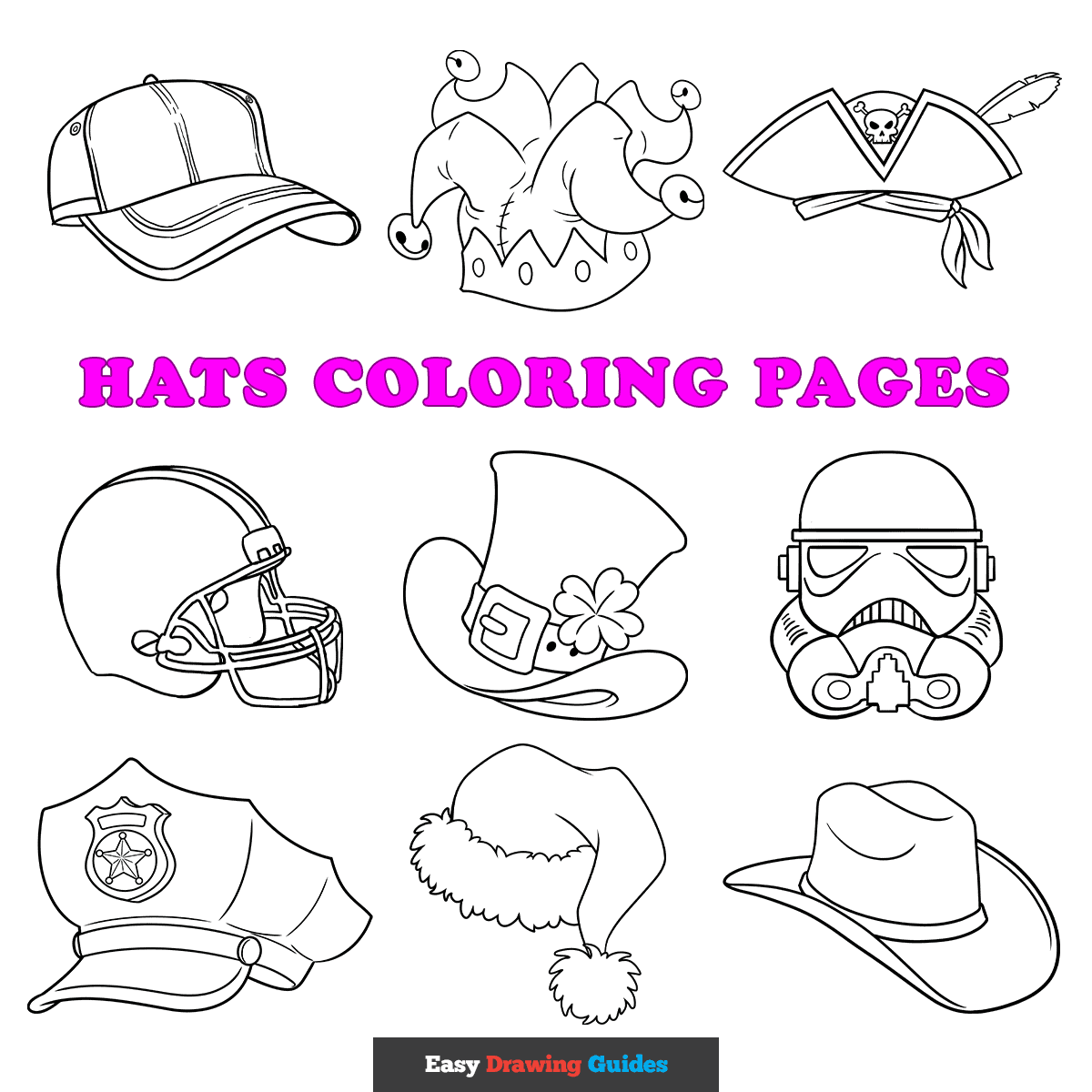 Free Hats Coloring Pages Featured Image