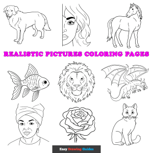 Free Realistic Pictures Coloring Pages for Kids Featured Image