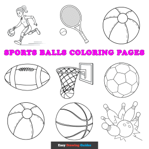 Free printable sports balls coloring sheets - featured image