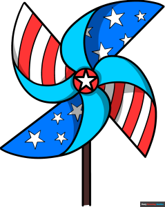 How to Draw Patriotic Pinwheels Featured Image