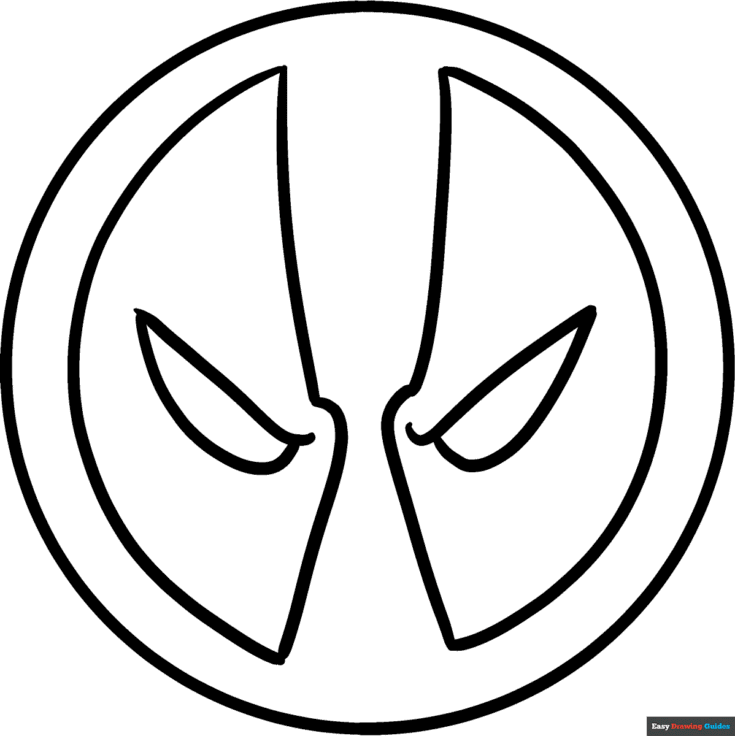 Free printable Deadpool Logo coloring image