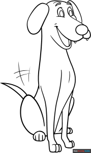 Free printable Cartoon Dog coloring page