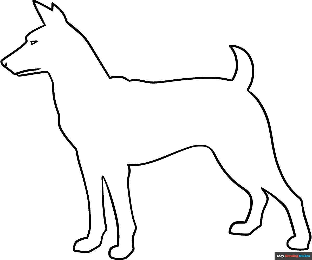 Free printable Dog Outline coloring image