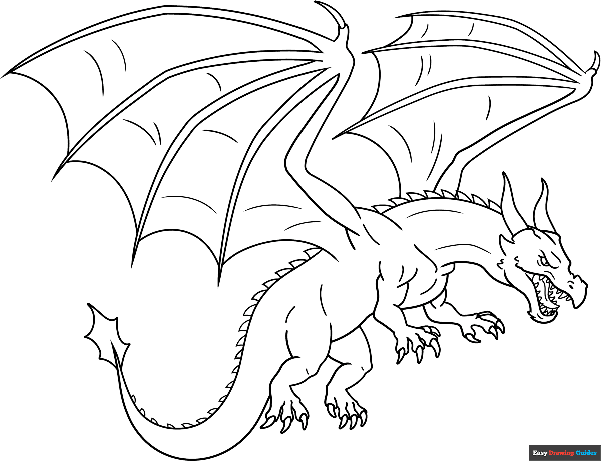 Dragon Coloring Easy