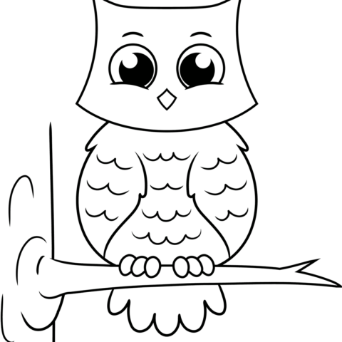 Free printable Cartoon Owl coloring image