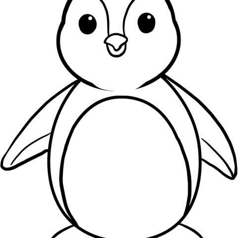 Free printable Penguin coloring image