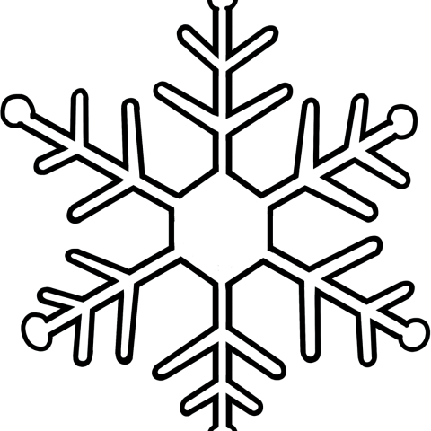 Free printable Snowflake coloring image