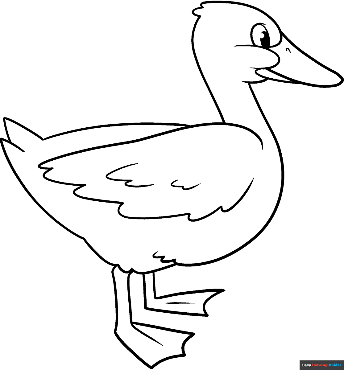 Free printable Duck coloring image