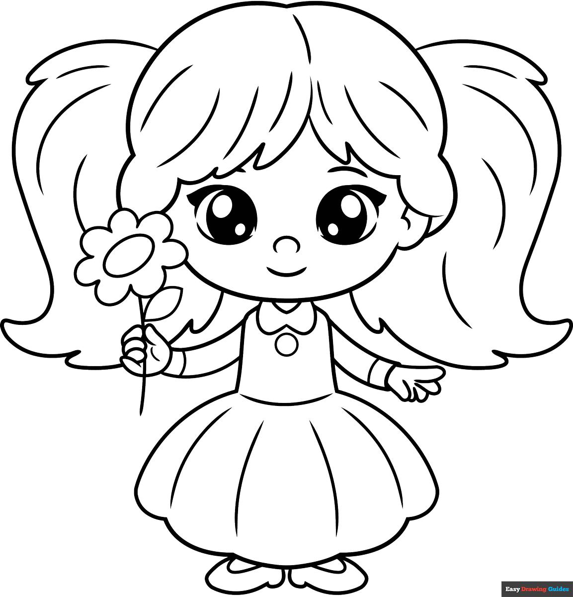 How To Draw An Easy Little Girl Really Easy Drawing Tutorial