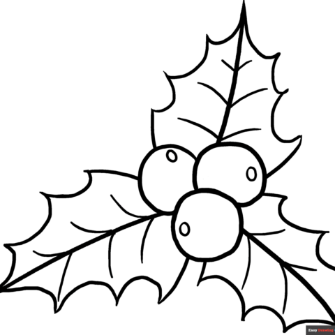 Free printable Holly coloring image