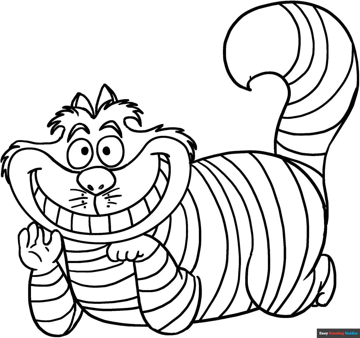 Cheshire Cat Coloring Page Easy Drawing Guides Cheshire Cat Coloring Page Easy Drawing Guides