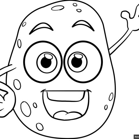 Free printable Potato coloring image