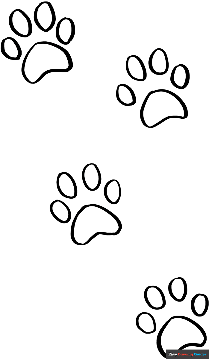 Paw Print Coloring Page Printable Paw Patrol Colouring Pages And
