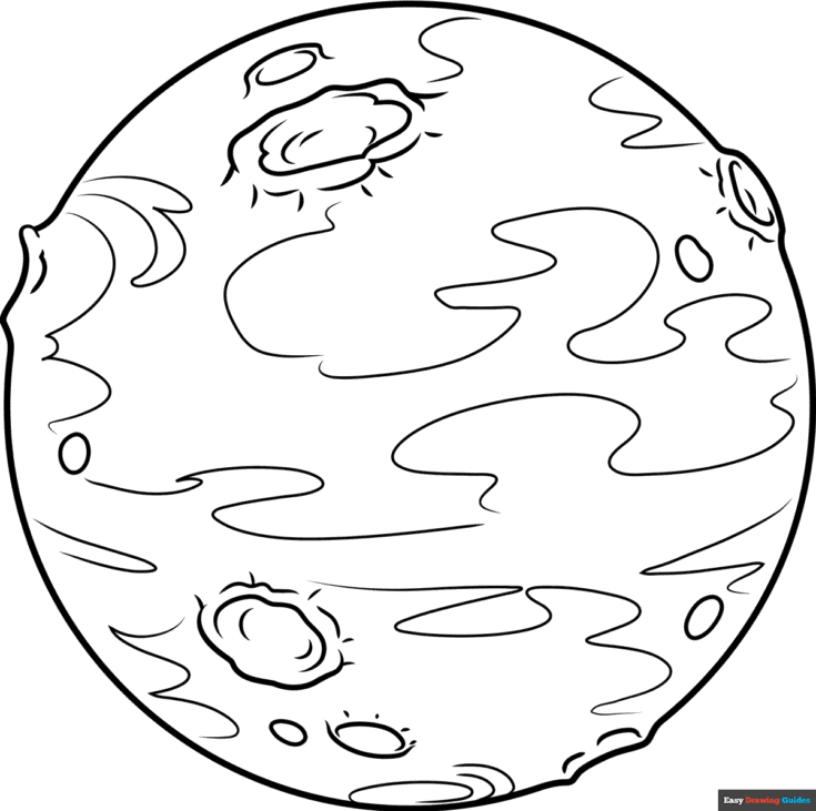 Free printable Mars coloring image