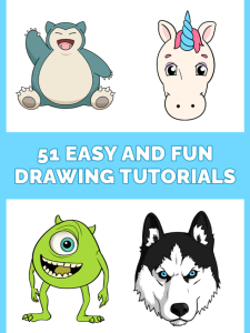 51 Easy and Fun Drawing Tutorials Pinterest Image