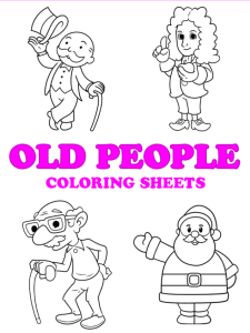 Free printable old people coloring pages - pinterest image