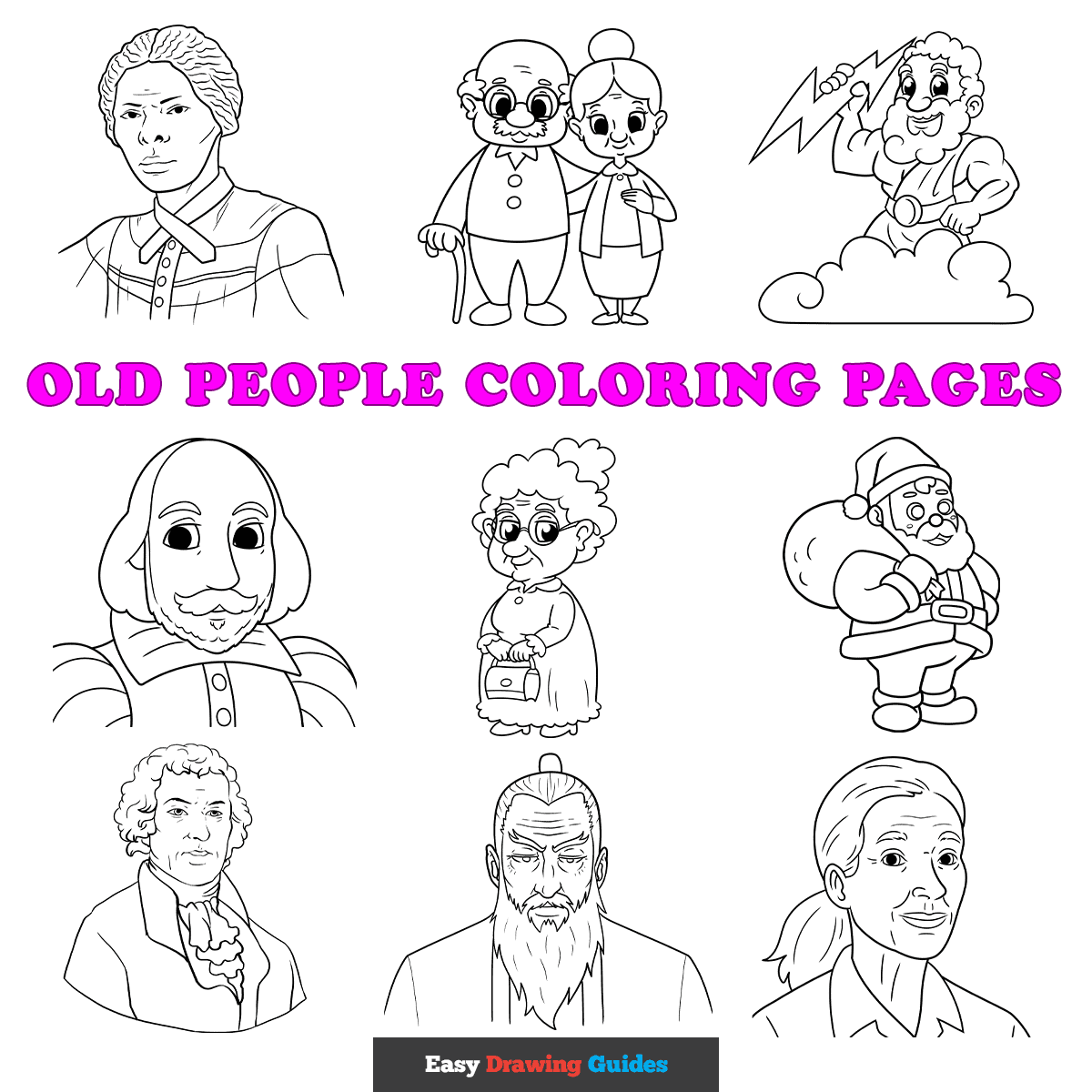 Free printable old people coloring sheets - featured image