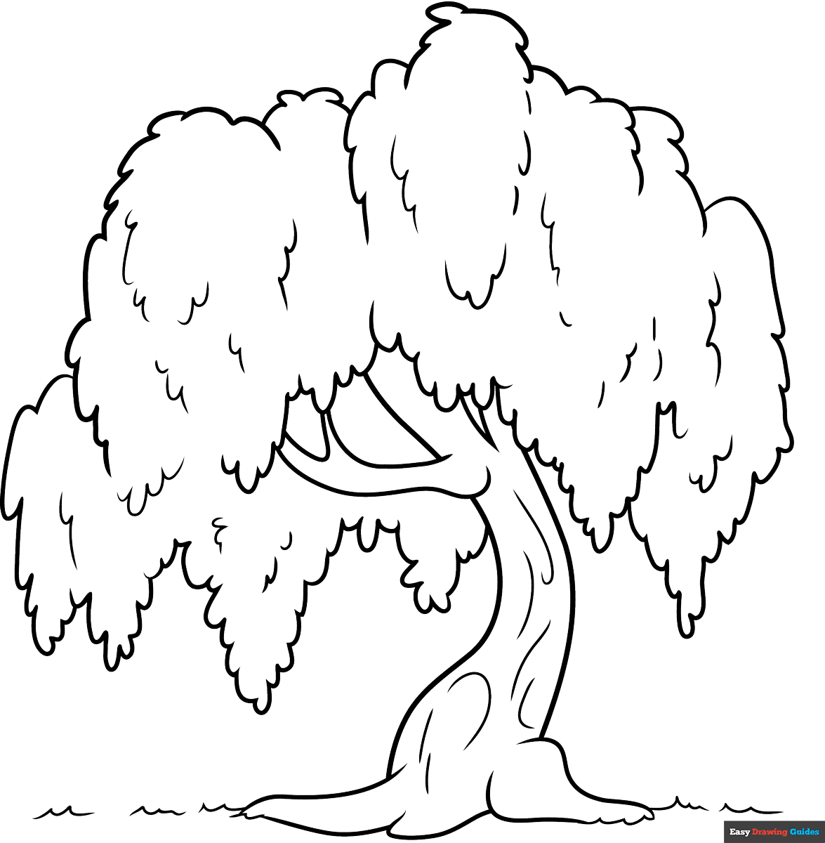Willow Tree Coloring Page Easy Drawing Guides Willow Tree Coloring Page Easy Drawing Guides