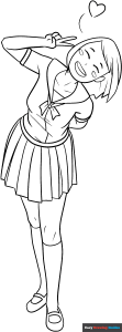 Free printable Cute Girl coloring image