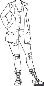 Free printable Anime Clothes coloring page
