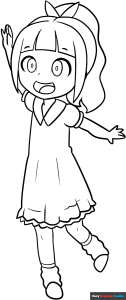 Free printable Young Anime Girl coloring page