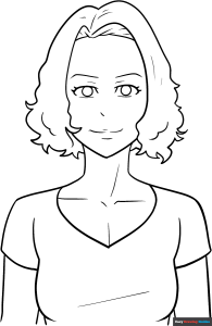 Free printable Adult Anime Woman coloring page