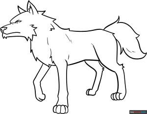 Free printable Anime Wolf coloring page