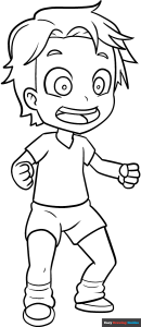Free printable Little Anime Boy coloring page