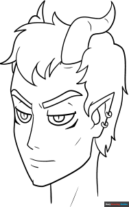 Free printable Anime Demon coloring page