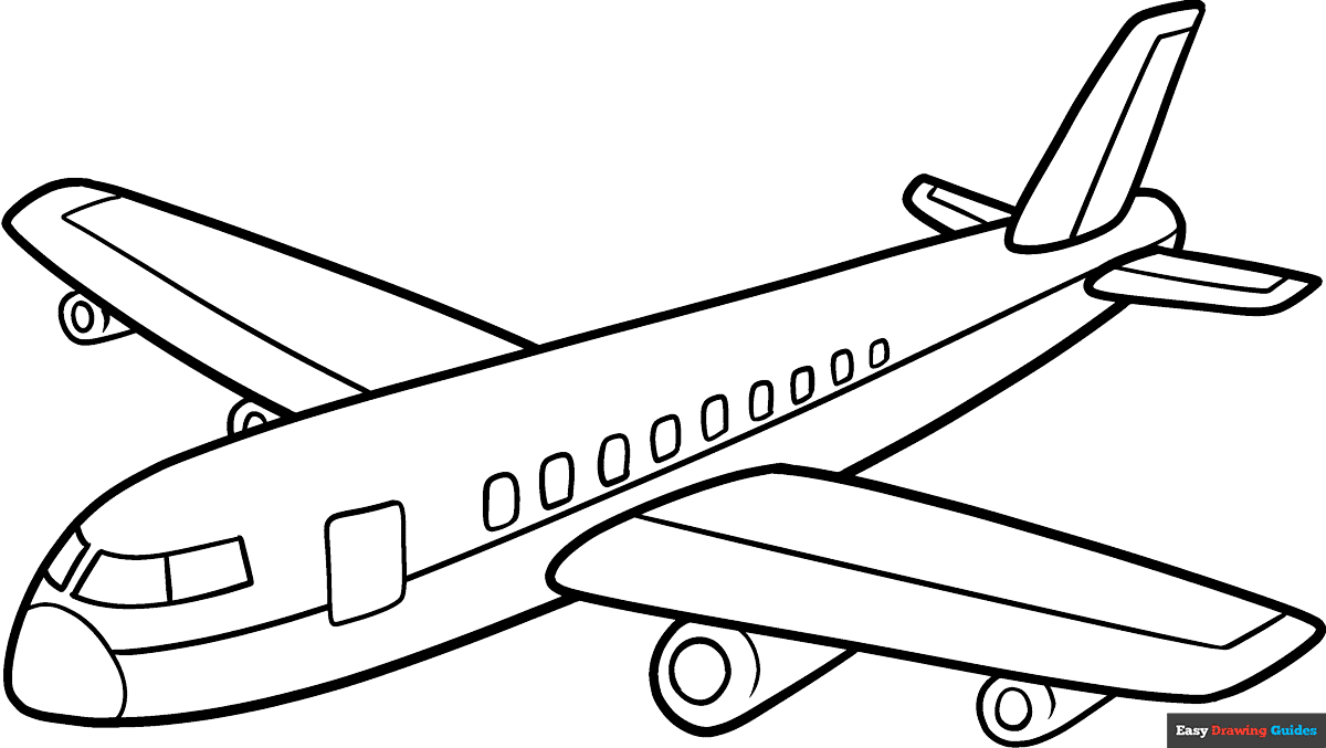 Free printable Cartoon Airplane coloring page
