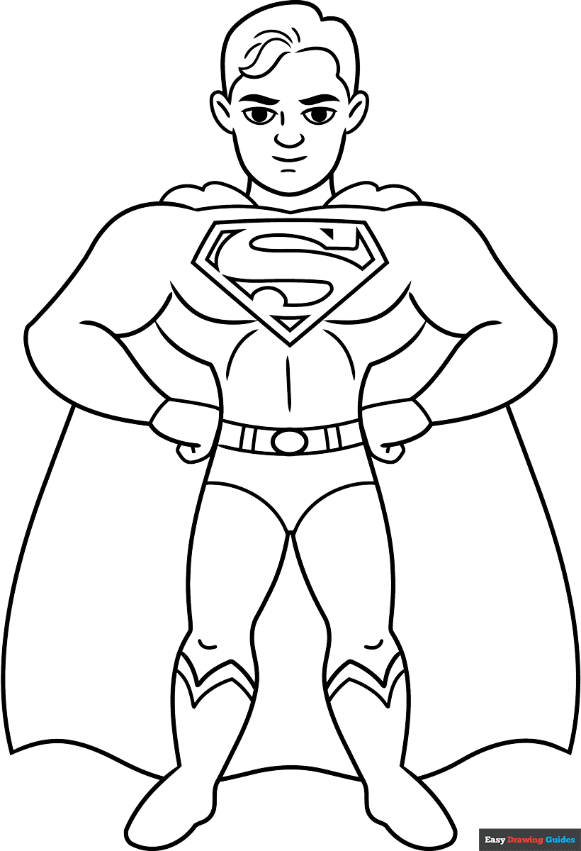 Superhero Colouring Pages Easy Superhero Colouring Pages Easy