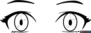 Free printable Anime and Manga Eyes coloring page