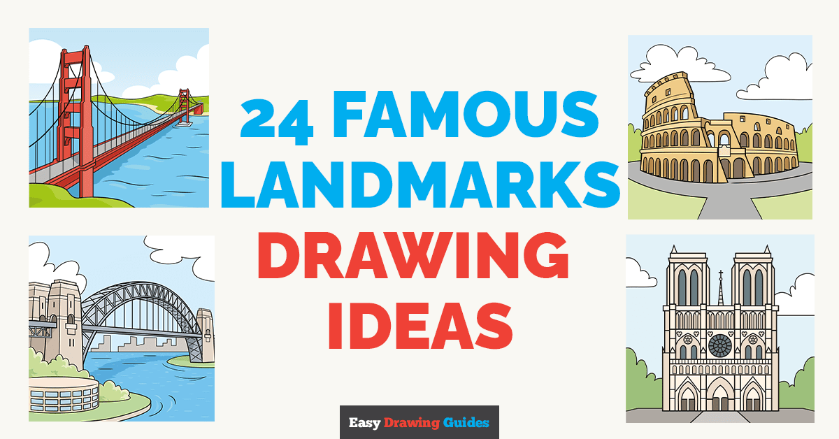 24 Famous Landmarks Drawing Ideas Featured Image
