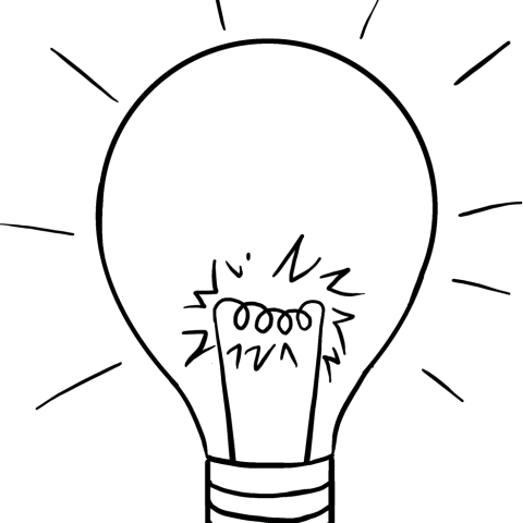 Free printable Light Bulb coloring page