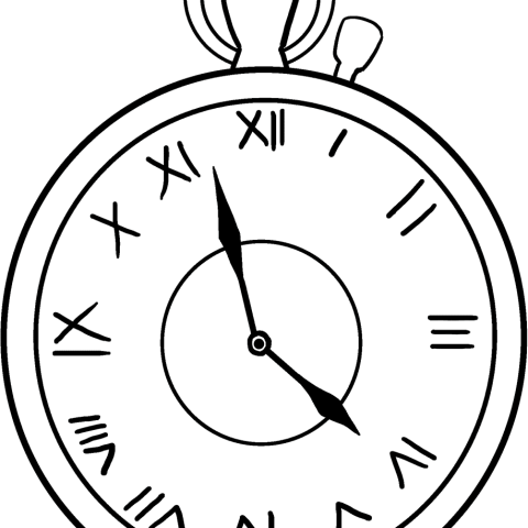 Free printable Pocket Watch coloring page